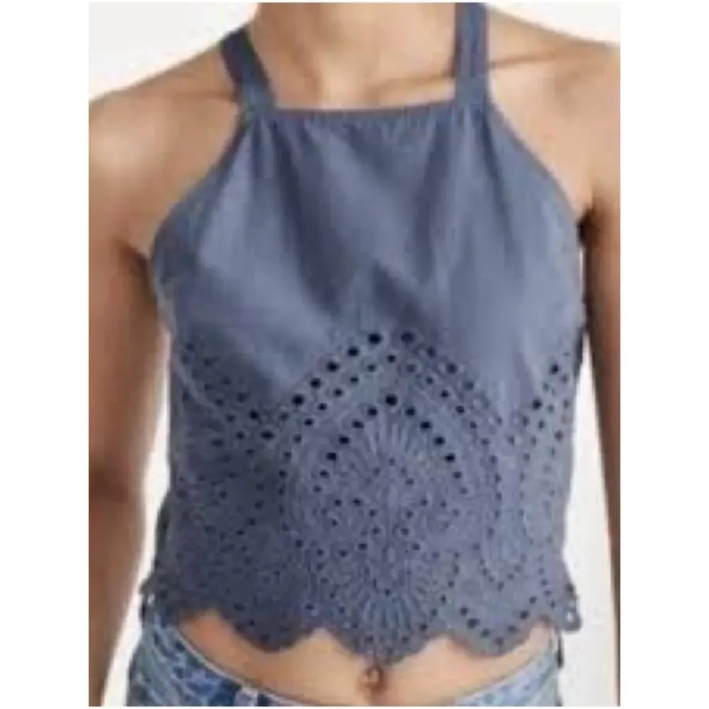 Abercrombie & Fitch Black Eyelet Top - Picture 6 of 6